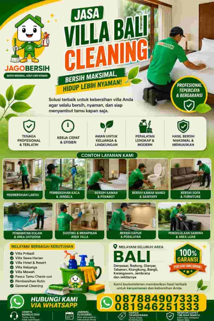 Jasa Cleaning Service di Canggu Terdekat untuk Rumah, Villa dan Properti