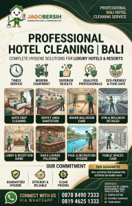 Jasa Bersih Bersih Hotel Mingguan di Bali, Hotel Tetap Rapi Tanpa Repot