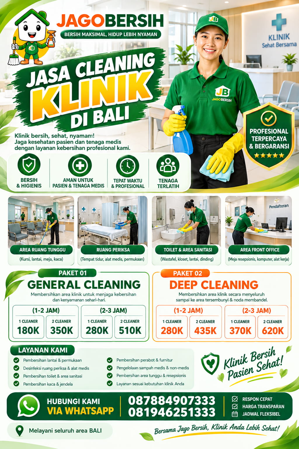 Jasa kebersihan klinik