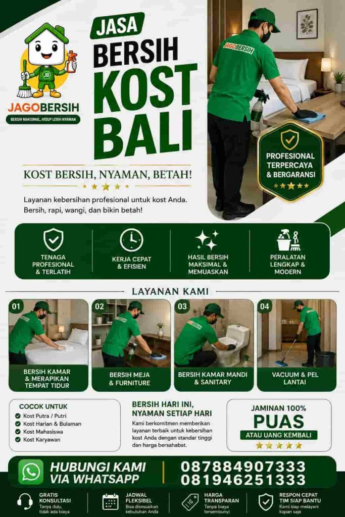 Jasa Bersihin Kos Kosan